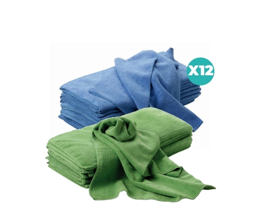 Panno Microfibra Pavimenti 50x70 cm – Blu e Verde , Lavabile e Assorbente