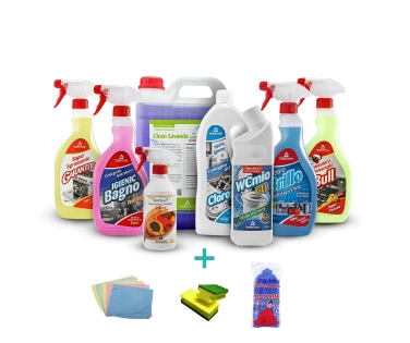 Kit Splendi Casa – Detergenti e Accessori Professionali per Pulizia Completa