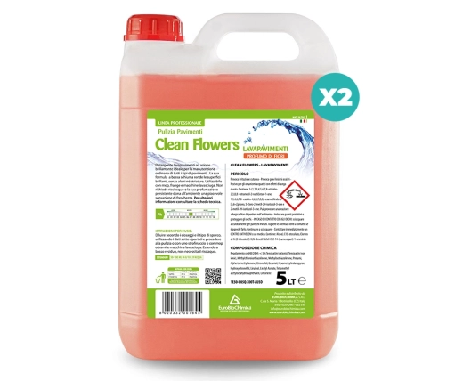 Clean Flowers Detergente Lavapavimenti Brillantante ai Fiori 5L