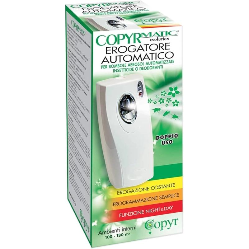 Erogatore Automatico Spray COPYRMATIC Evolution Night&Day | Diffusore Insetticida Programmabile