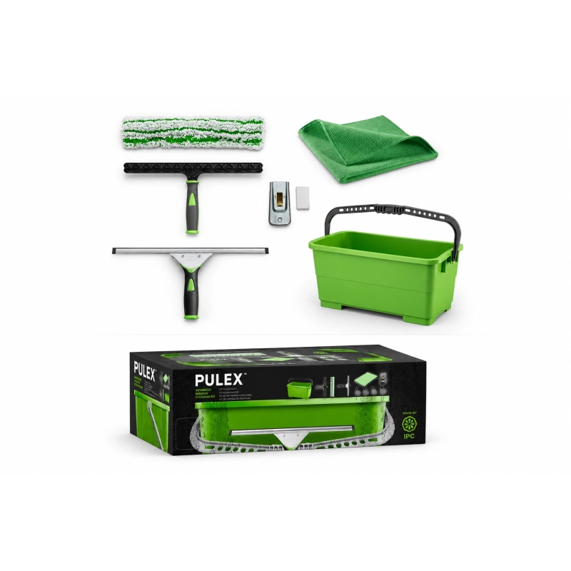 Kit Pulizia Vetri Professionale IPC Pulex Krystal Ultra con Tergivetro e Secchio 22L Kit Pulizia Vetri Professionale IPC Pulex Krystal Ultra con Tergivetro e Secchio 22L