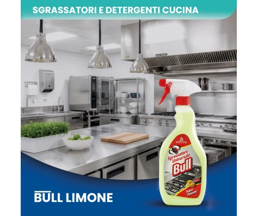 BULL sgrassatore universale al profumo di Limone 750 ML  - CT DA 12 PZ