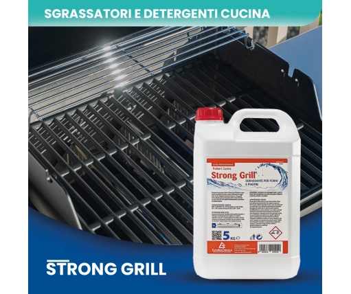 Strong Grill – Detergente Sgrassante Alcalino per Forni e Cappe 5 Kg - CT DA 2 PZ