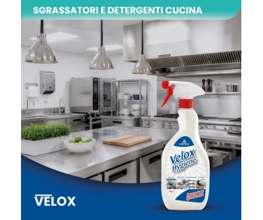 Velox – Sgrassante Igienizzante Pronto all’Uso per Superfici 750 ML - CT DA 12 PZ