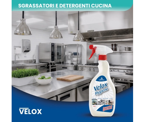 Velox – Sgrassante Igienizzante Pronto all’Uso per Superfici 750 ML - CT DA 12 PZ