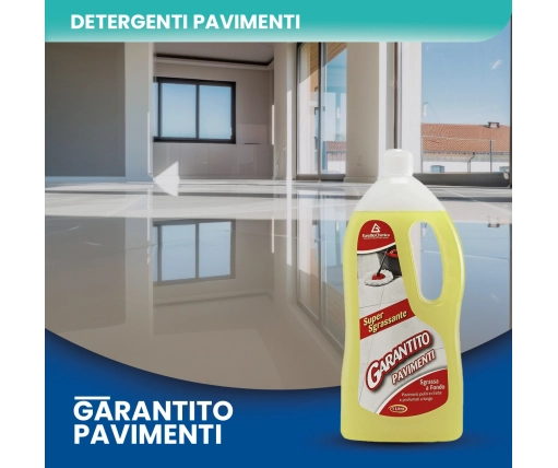Garantito – Lavapavimenti Sgrassante per  Pavimenti 1 LT  - CT DA 12 PZ