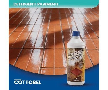 Cottobel – Detergente Disincrostante Acido per Pavimenti in Grès e Cotto 1 KG  - CT DA 12 PZ