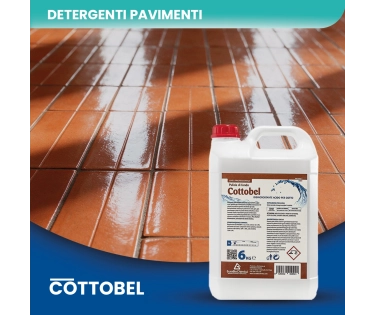 Cottobel – Detergente Disincrostante Acido per Pavimenti in Grès e Cotto 6 Kg - CT DA 2 PZ