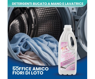 Soffice Amico – Ammorbidente Bucato Fiori di Loto 2 LT| Morbidezza e Freschezza - CT DA 8 PZ