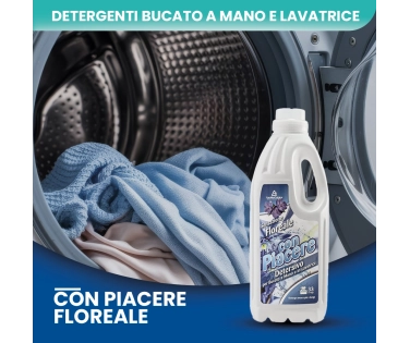 Con Piacere – Detersivo Lavatrice Floreale 2 LT | Bucato Pulito e Profumato - CT DA 8 PZ