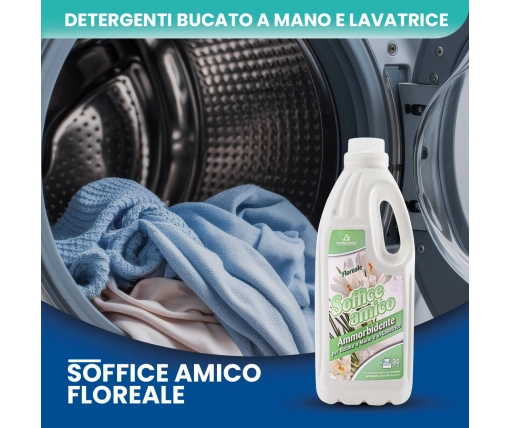 Soffice Amico – Ammorbidente Bucato Floreale 2 LT | Morbidezza e Freschezza - CT DA 8 PZ
