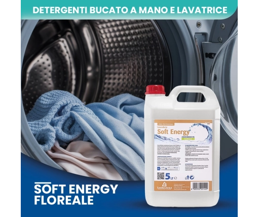 Soft Energy – Ammorbidente Bucato Floreale 5 LT| Morbidezza e Freschezza - CT DA 2 PZ