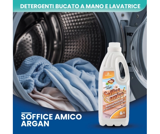 Soffice Amico – Ammorbidente Bucato Argan 2 LT | Morbidezza e Freschezza - CT DA 8 PZ