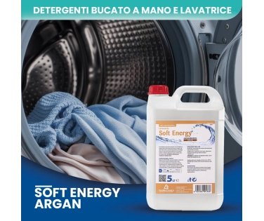 Soft Energy – Ammorbidente Bucato Argan 5 LT | Morbidezza e Freschezza - CT DA 2 PZ