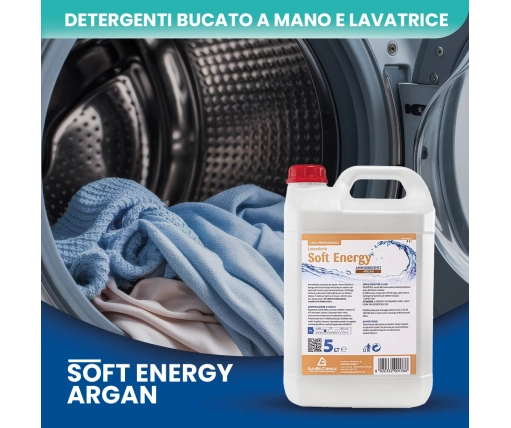 Soft Energy – Ammorbidente Bucato Argan 5 LT | Morbidezza e Freschezza - CT DA 2 PZ