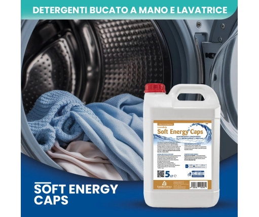 Soft Energy Caps 5 LT – Ammorbidente Concentrato con Microcapsule di Profumo - CT DA 2 PZ