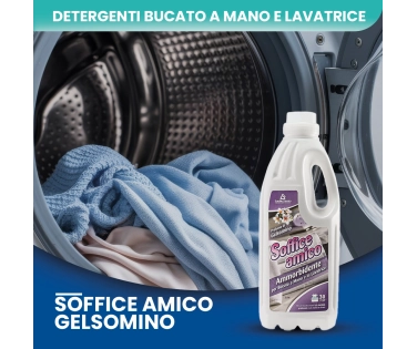 Soffice Amico – Ammorbidente Bucato Gelsomino 2 LT | Morbidezza e Freschezza - CT DA 8 PZ