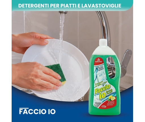 Faccio Io – Detersivo piatti profumato al limone 1 LT - CT DA 12 PZ