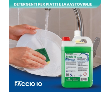 Faccio Io – Detergente per Stoviglie e Bicchieri al Limone 5 LT  - CT DA 2 PZ