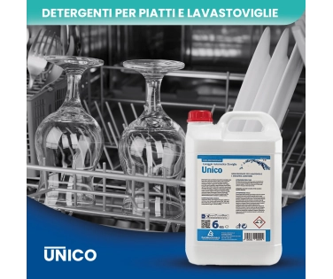 Unico – Disincrostante Lavastoviglie Professionale Super Concentrato 6 KG - CT DA 2 PZ