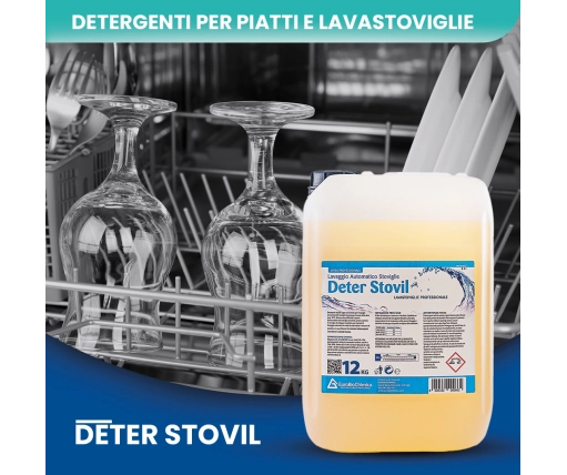 Deter Stovil – Detergente Lavastoviglie Professionale Super Concentrato - TANICA DA 12 KG