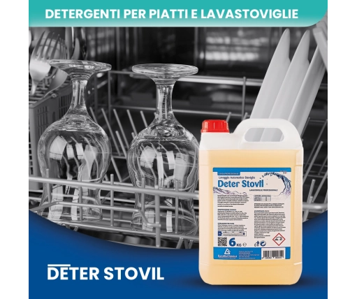 Deter Stovil – Detergente Lavastoviglie Professionale Super Concentrato 6 KG  - CT DA 2 PZ