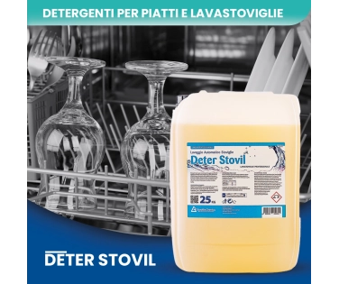 Deter Stovil – Detergente Lavastoviglie Professionale Super Concentrato - TANICA DA 25 KG