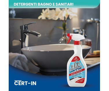 Cert-in – Detergente Disincrostante Anticalcare Igienizzante per Bagno e Superfici 750 ML - CT DA 12 PZ