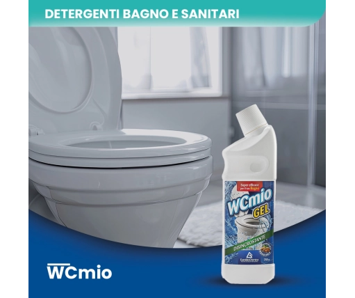 Wc Mio – Gel Igienizzante e Disincrostante Profumato alla Mandorla per WC 750 GR - CT DA 12 PZ