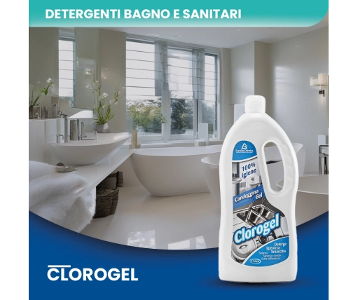 Clorogel Candeggina Gel Igienizzante e Sbiancante 1 LT - CT DA 12 PZ