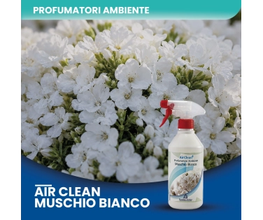 Air Clean Muschio Bianco - Profumatore ambiente a lunga durata 500 ML - CT DA 12 PZ