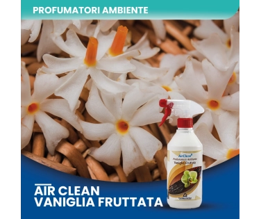Air Clean Vaniglia Fruttata - Profumatore ambiente a lunga durata 500 ML - CT DA 12 PZ