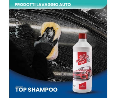 Top Shampoo Auto Professionale con Cera – Effetto Lucidante 1 LT  - CT DA 12 PZ